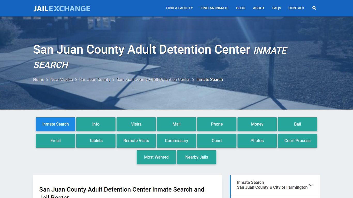San Juan County Adult Detention Center Inmate Search - Jail Exchange